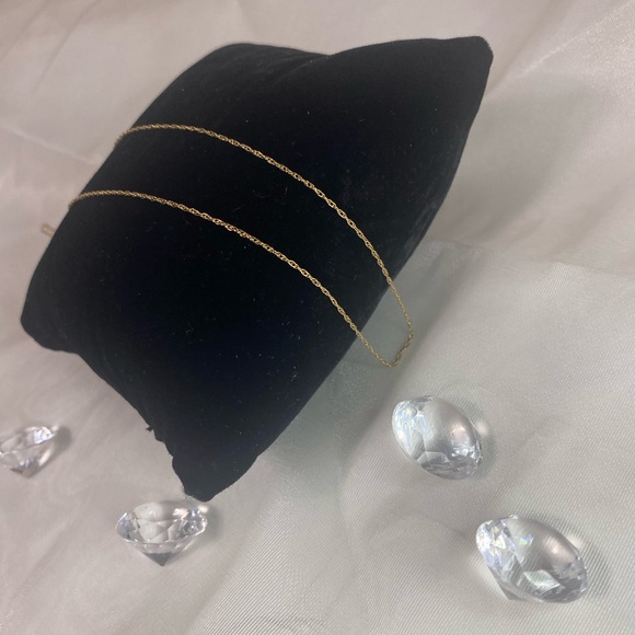 14K YELLOW GOLD chain necklace VINTAGE REAL GOLD 18” - Picture 4 of 14